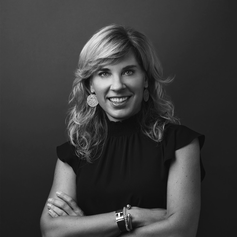 Black and white portrait of Tricia Ruddy